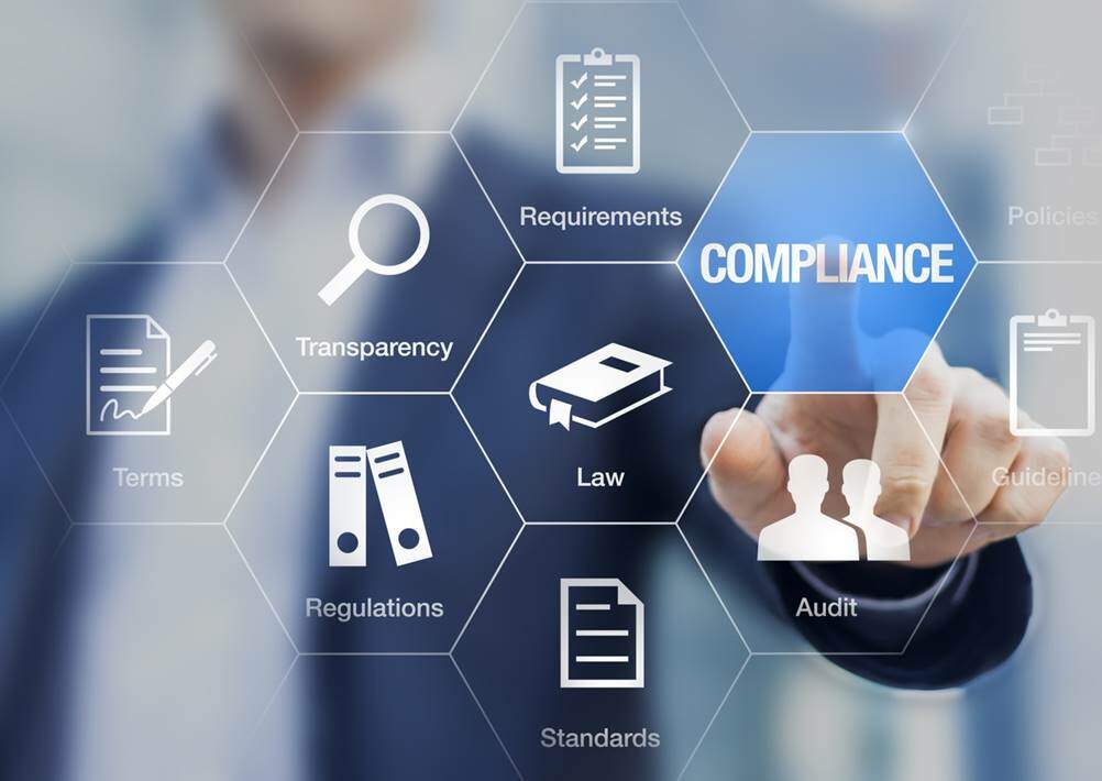 A foto mosta o compliance como uma parte integrante da administração de uma empresa