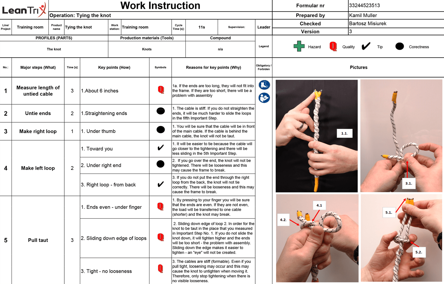 Exemplo De Manual De Instruções De Trabalho