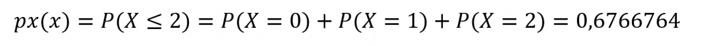 Temos o cálculo usando a fórmula de Poisson 
