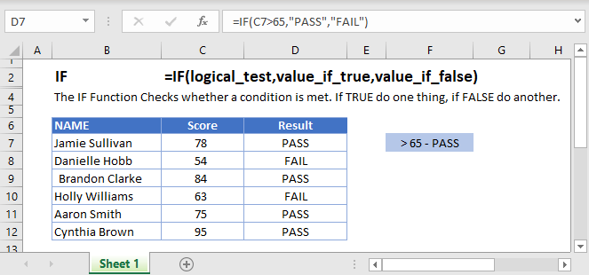 Função SE para Conceitos em Notas Escolares no Excel 05 