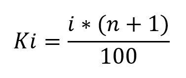 Fórmula do percentil