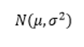 notação da distribuição normal