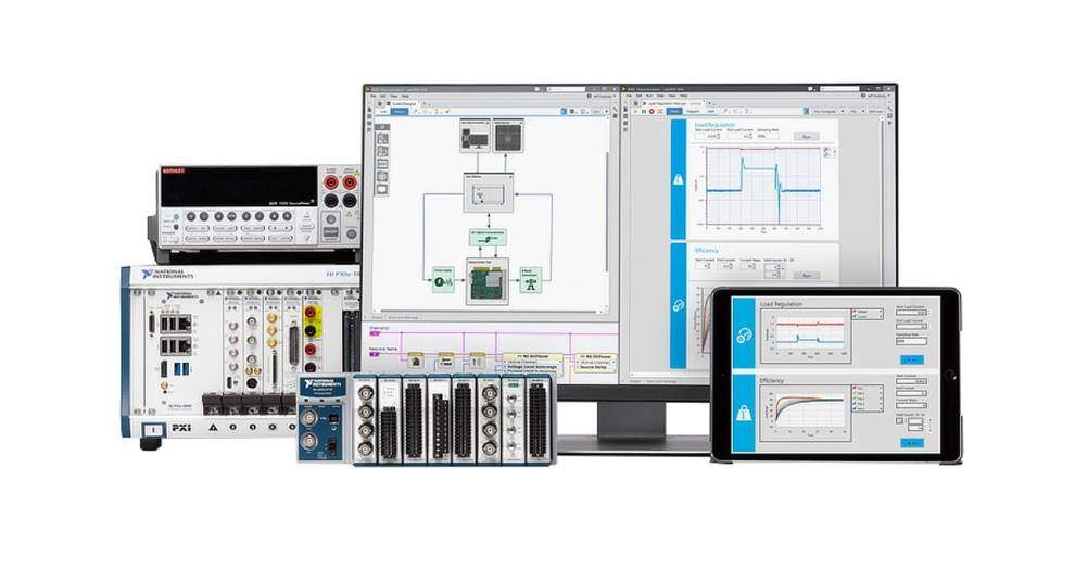 Na foto, temos temas e instrumentos usados no LabVIEW